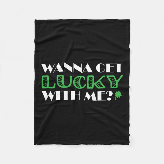 聖パトリックの日は運が良くなりたい フリースブランケット (正面)