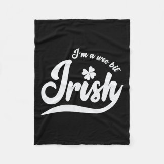 聖パトリックの日わたしは少しアイルランド語だ フリースブランケット