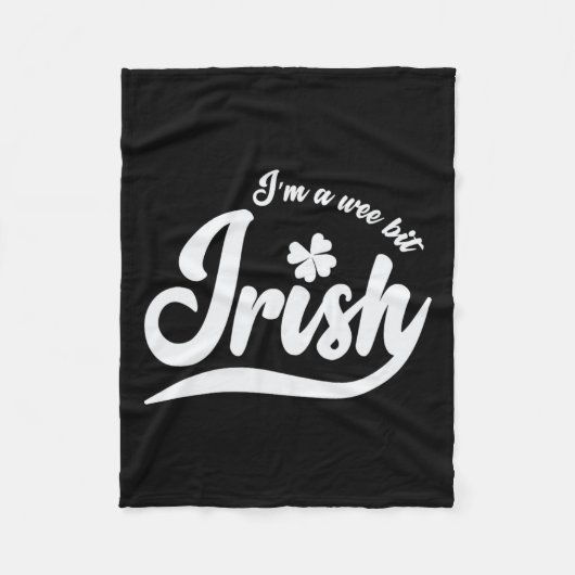 聖パトリックの日わたしは少しアイルランド語だ フリースブランケット (正面)