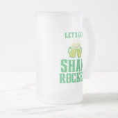 聖パトリックの日をシャムックしよう フロストグラスビールジョッキ (正面右)