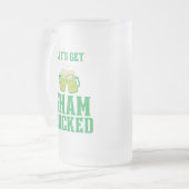 聖パトリックの日をシャムックしよう フロストグラスビールジョッキ (正面左)