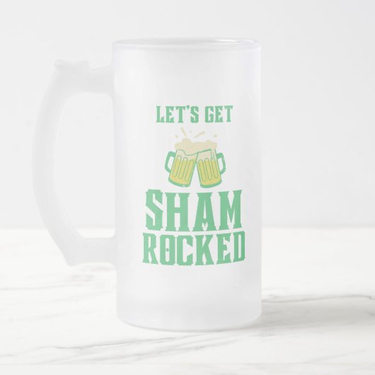 聖パトリックの日をシャムックしよう フロストグラスビールジョッキ (左)