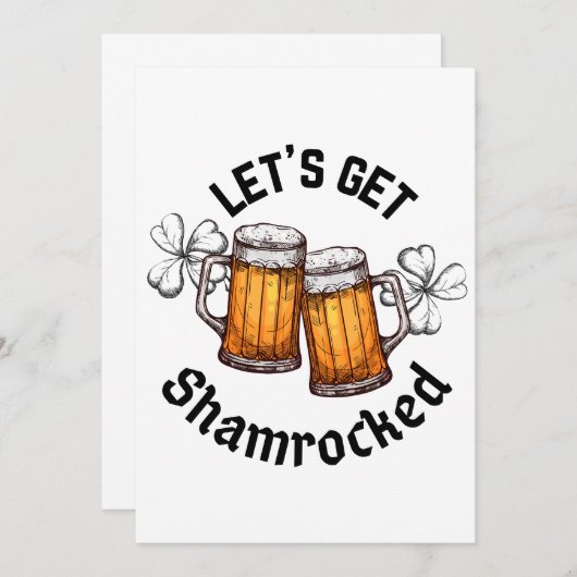 聖パトリックの日をシャムックしよう 招待状 (正面/裏面)