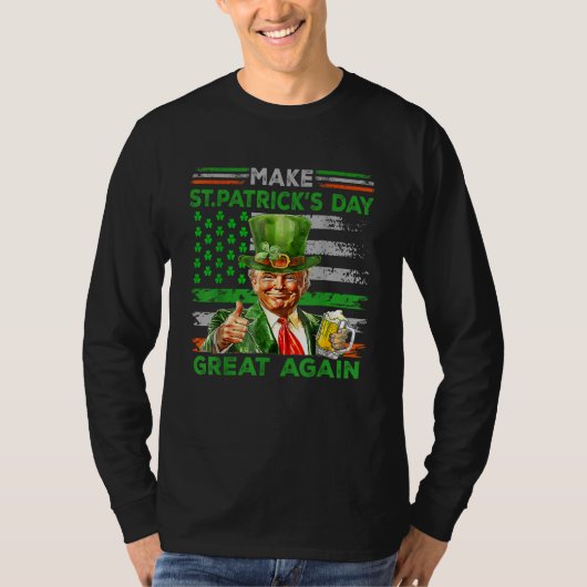 聖パトリックの日を再素晴らしび旗にする Tシャツ (正面)