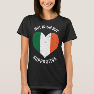 聖パトリックの日を応援 アイルランド系じゃないけどアイルランドフラグ Tシャツ