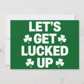 聖パトリックの日アイリッシュクローバーを明るくしよう 招待状 (正面)