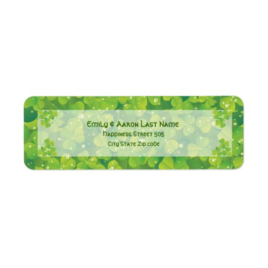 聖パトリックの日アイリッシュクローバー結婚のレーベル ラベル (正面)
