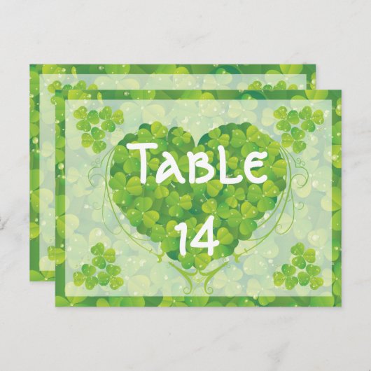 聖パトリックの日アイリッシュ結婚のテーブル番号 ポストカード (正面/裏面)