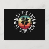 聖パトリックの日アイルランドのシャムロックが幸せになること ポストカード (正面)