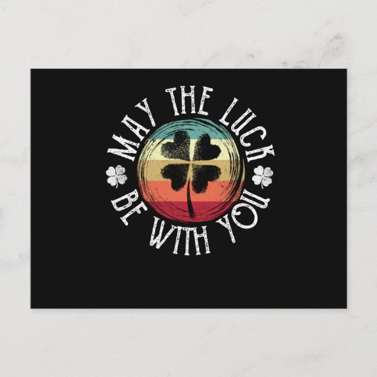 聖パトリックの日アイルランドのシャムロックが幸せになること ポストカード (正面)