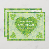 聖パトリックの日アイルランドの結婚式の日付を保存 案内ポストカード (正面/裏面)