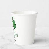聖パトリックの日アイルランドの緑の帽子ラッキーシャムロック 紙コップ (左)