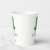 聖パトリックの日アイルランドの緑の帽子ラッキーシャムロック 紙コップ (左)