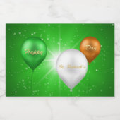 聖パトリックの日アイルランドの風船 – コンテナラベル フードラベル (シングルラベル)