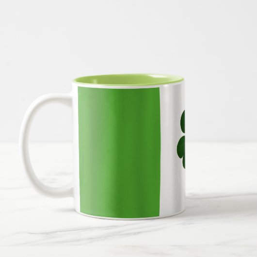 聖パトリックの日アイルランド国旗シャムロックアイルランドマグ ツートーンマグカップ (左)