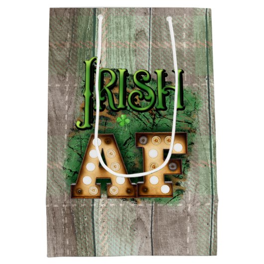 聖パトリックの日アイルランドAFアイリッシュマーキーライト ミディアムペーパーバッグ (裏面)