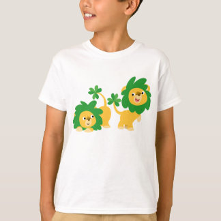 聖パトリックの日カートゥーンライオンズの子供Tシャツ Tシャツ