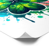 聖パトリックの日クローバーポスター ポスター (角)