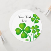 聖パトリックの日クローバー/シャームロック+あなたのアイディア カード (正面/裏面インサイチュ)