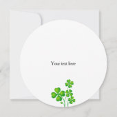 聖パトリックの日クローバー/シャームロック+あなたのアイディア カード (裏面)