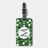聖パトリックの日グリーンシャムロック ラゲッジタグ (正面縦)