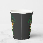 聖パトリックの日グリーンフクロウ 紙コップ (右)