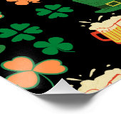 聖パトリックの日ケルト、アイリッシュおもしろいビール、チャーム ポスター (コーナー)