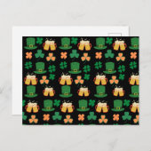 聖パトリックの日ケルト、アイリッシュおもしろいビール、チャーム ポストカード (正面/裏面)