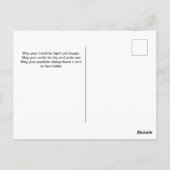 聖パトリックの日シャムロックと金ゴールドのポット ポストカード (裏面)