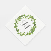 聖パトリックの日シャムロックのブーケ スタンダードランチョンナプキン (角)