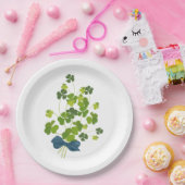 聖パトリックの日シャムロックのブーケ ペーパープレート (パーティー)