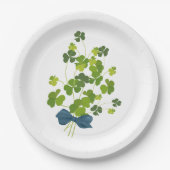 聖パトリックの日シャムロックのブーケ ペーパープレート (正面)