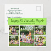聖パトリックの日シャムロックの家族の写真コラージュ シーズンポストカード (正面/裏面)