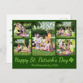 聖パトリックの日シャムロックの家族の写真コラージュ シーズンポストカード (正面/裏面)