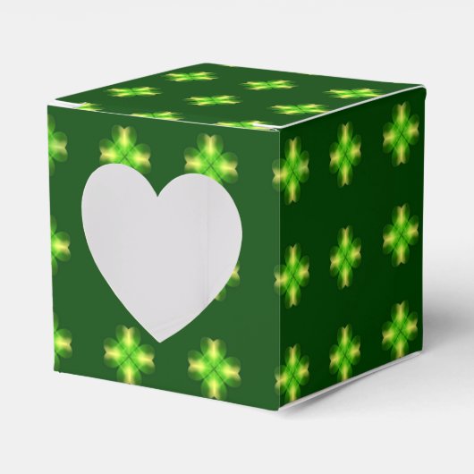 聖パトリックの日シャムロックの背景 フェイバーボックス (正面サイド)