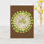 聖パトリックの日シャムロックの葉グリーティングカード カード (黄色い花)