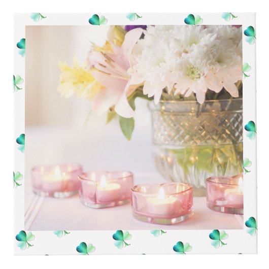 聖パトリックの日シャムロックバタフライフォトキューブ フォトキューブ (正面)