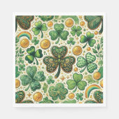 聖パトリックの日シャムロックパターン スタンダードランチョンナプキン (正面)