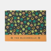 聖パトリックの日シャムロックパターン ドアマット (正面)