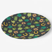 聖パトリックの日シャムロックパターン ペーパープレート (アングル)