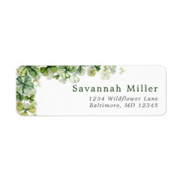 聖パトリックの日シャムロックラッキー4リーフクローバー ラベル