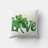 聖パトリックの日シャムロックラブ クッション (裏面)