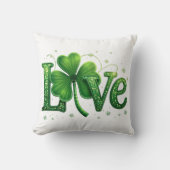 聖パトリックの日シャムロックラブ クッション (正面)