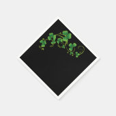 聖パトリックの日シャムロック スタンダードカクテルナプキン (角)