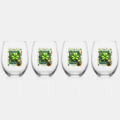 聖パトリックの日シャムロック ステムなしワイングラス (裏面)