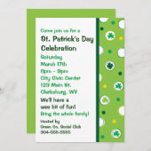 聖パトリックの日シャムロック 招待状 (正面/裏面)