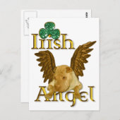 聖パトリックの日シャールペイ中国のドッグアイリッシュ天使 ポストカード (正面/裏面)