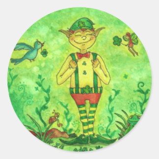 聖パトリックの日ステッカー ラウンドシール