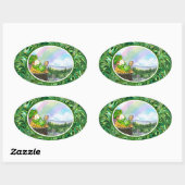 聖パトリックの日ステッカー 楕円形シール (シート)