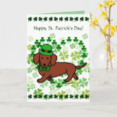 聖パトリックの日ダシュント漫画 カード (黄色い花)